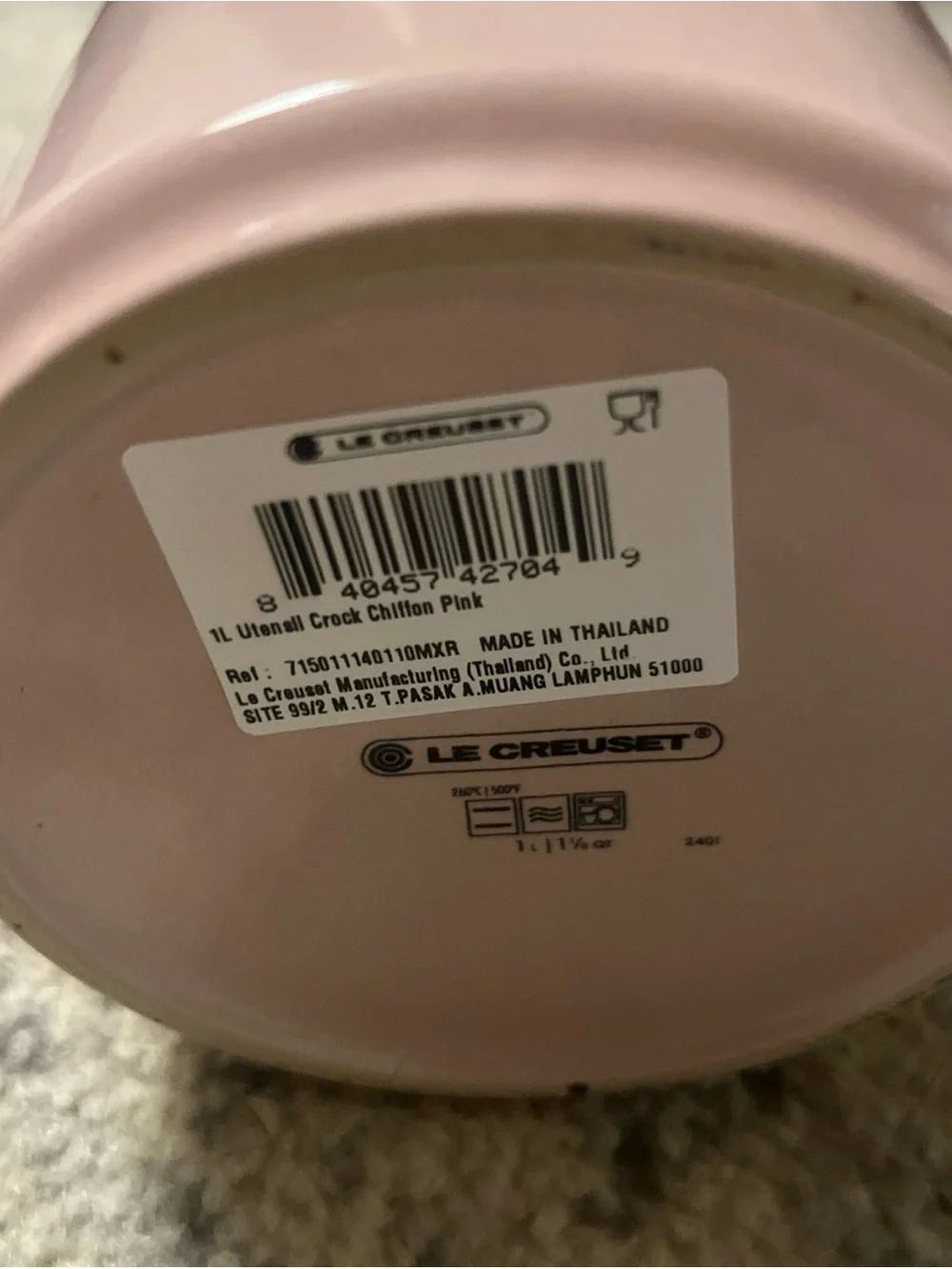 Le Creuset Pink Stoneware Utensil Holder Crock